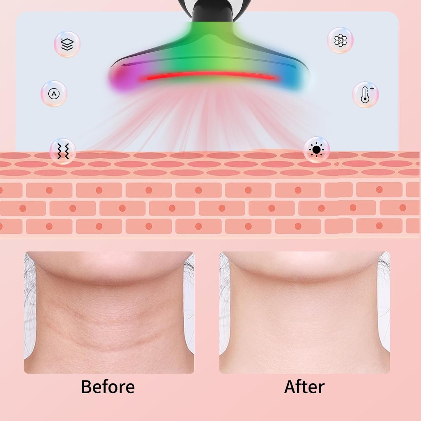 Red Light Therapy for Face, RED Light Device(Black)