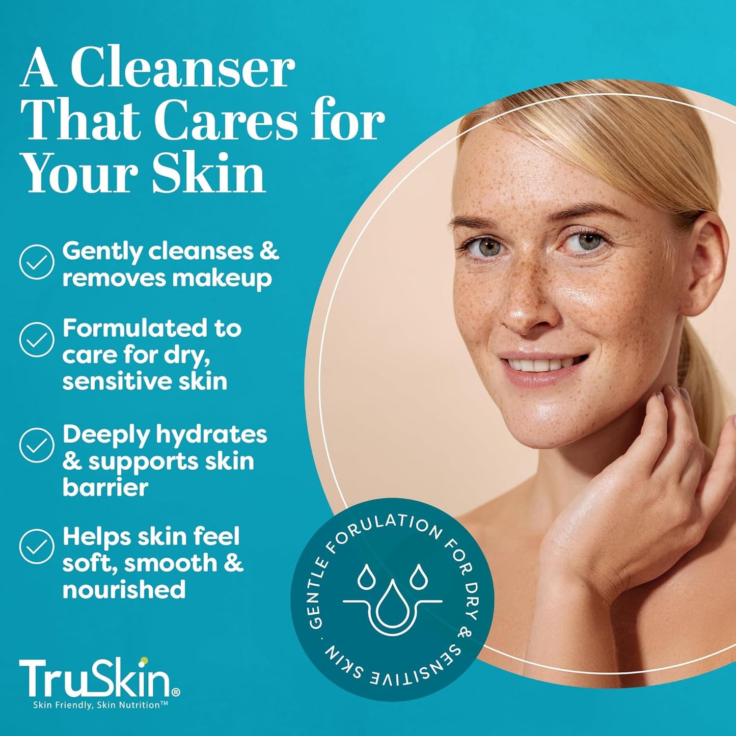 Soothing Cleansing Milk for Face – Gentle Facial Cleanser for Sensitive Skin with Plant-Based Rice & Oat Milk plus Hyaluronic Acid - Gently Removes Make-Up without Stripping Skin, 4.2 Fl Oz