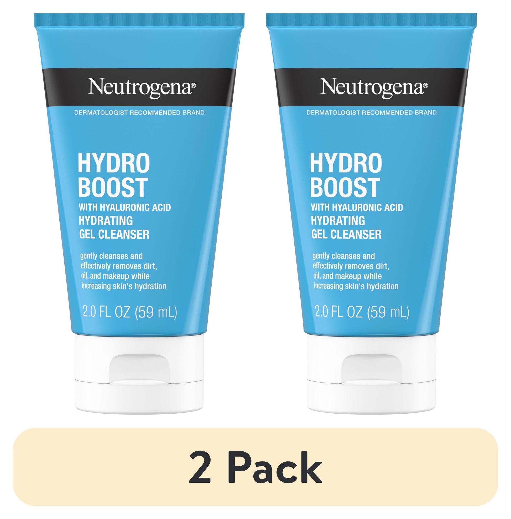 (2 Pack)  Hydro Boost Hyaluronic Acid Facial Cleansing Gel, 2 Fl. Oz