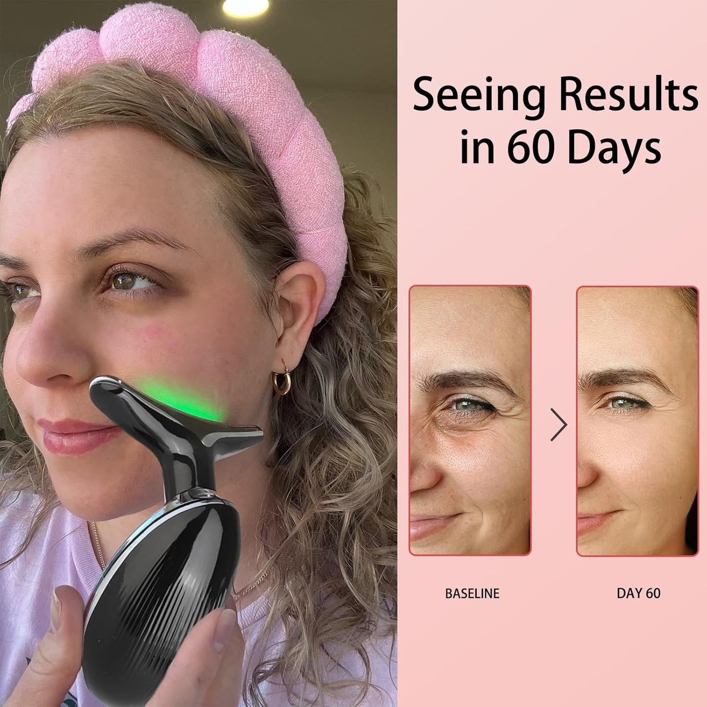 Red Light Therapy for Face, RED Light Device(Black)