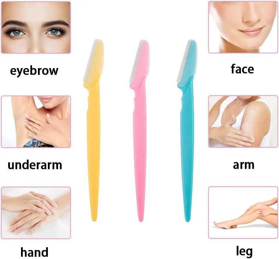 15Pcs Eyebrow Razor for Women Multipurpose Exfoliating Dermaplaning Tools Facial Razor with Precision Cover Small Makeup Tools