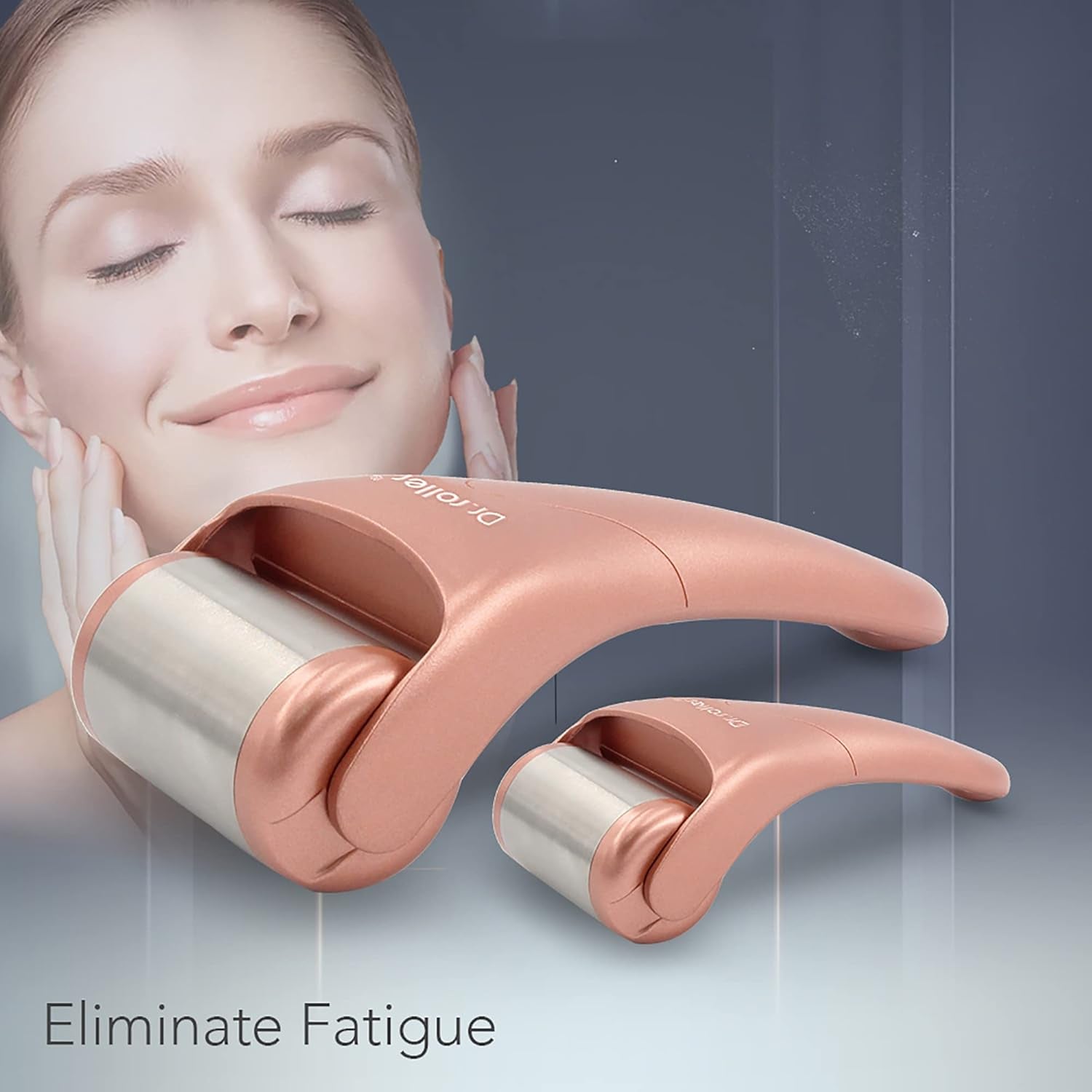 2 Pack Ice Rollers for Face, Ice Face Roller, Ice Roller for Face & Eye Puffiness Relief Skin Care Tools (Silicone + Stainless Steel)