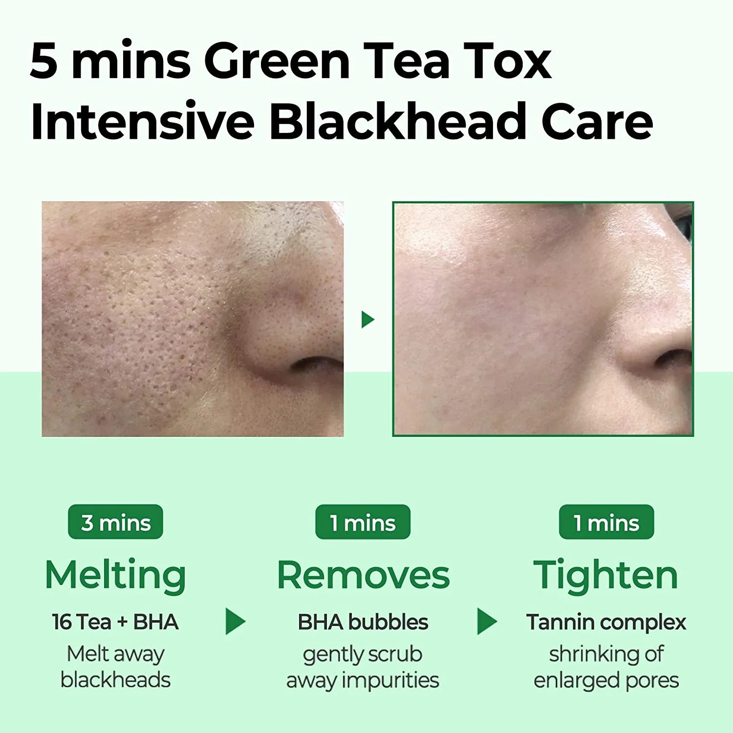 Bye Bye Blackhead 30 Days Miracle Green Tea Tox Bubble Cleanser, 4.23 Oz (120 G)