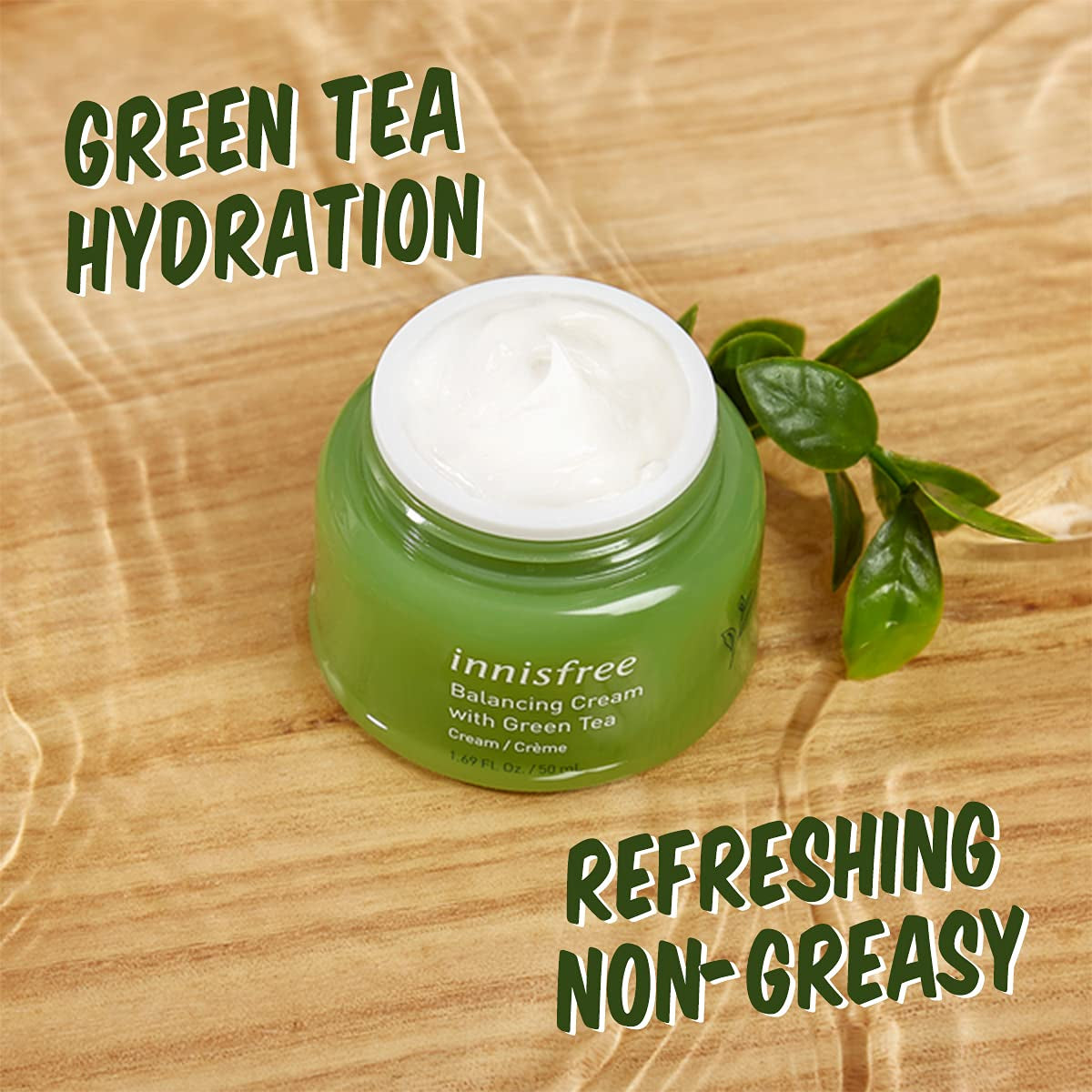 Green Tea Moisture Balancing Cream Hydrating Face Moisturizer, 2 Pound (Pack of 1)