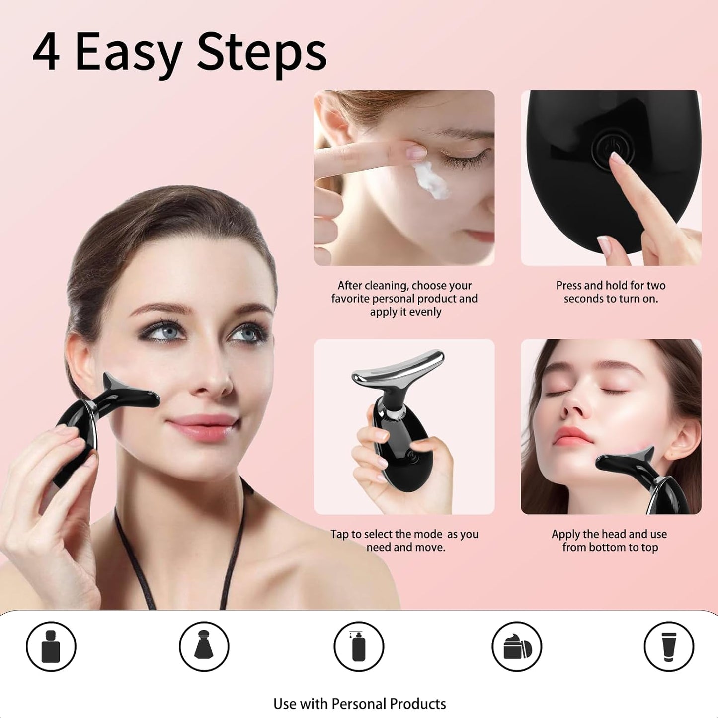 Red Light Therapy for Face, RED Light Device(Black)