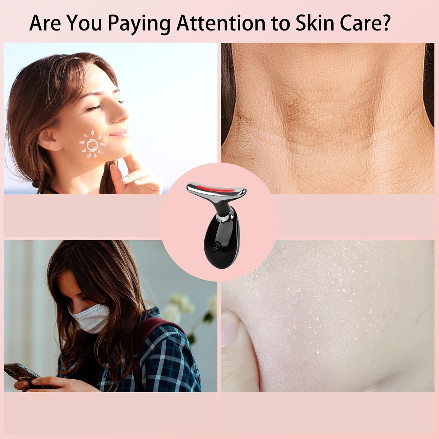 Red Light Therapy for Face, RED Light Device(Black)