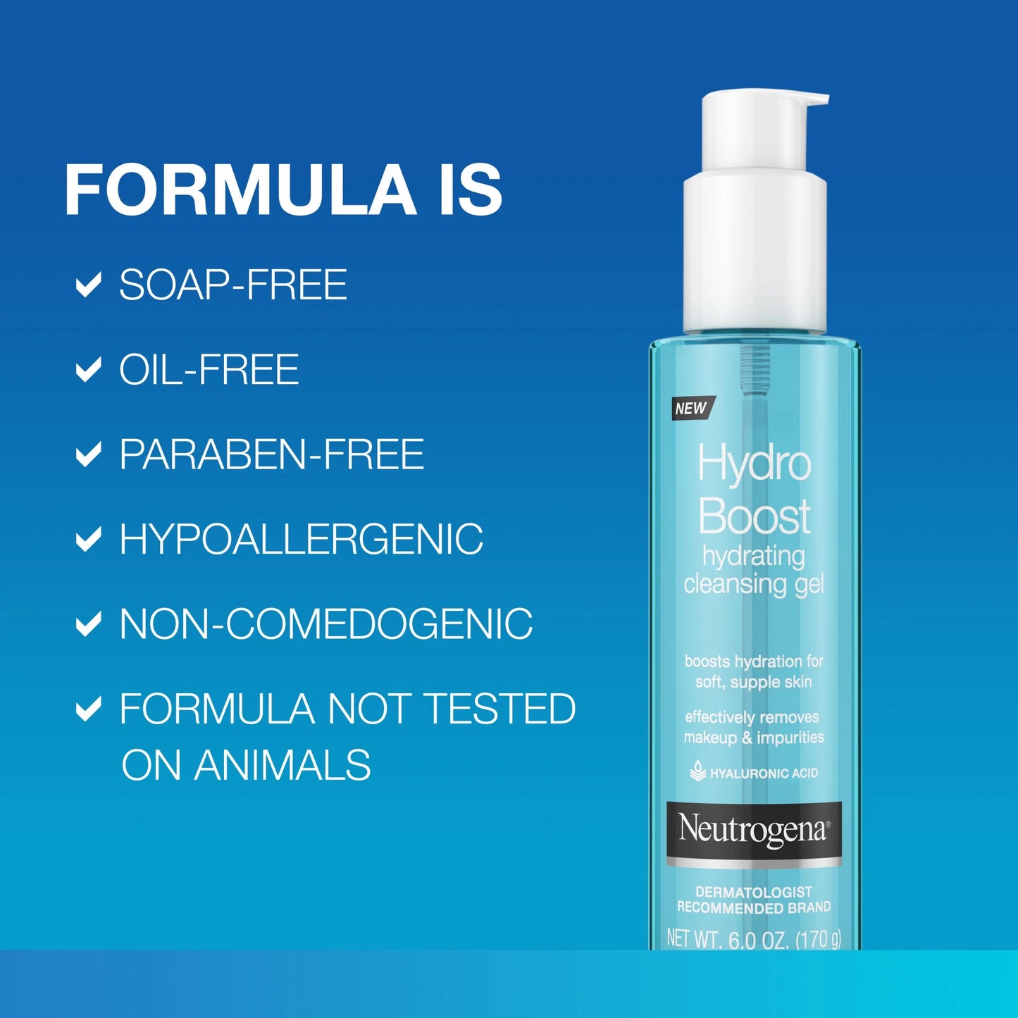 Hydro Boost Hydrating Hyaluronic Acid Cleansing Gel, 6 Oz