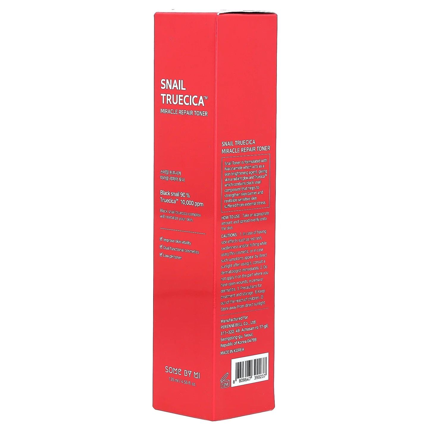 Snail Truecica, Miracle Repair Toner, 4.56 Fl Oz (135 Ml)