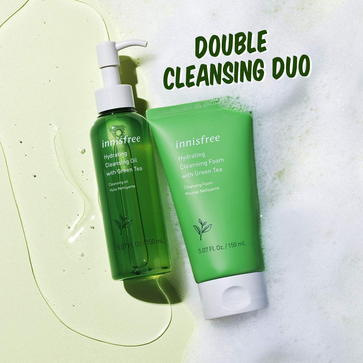 Green Tea Hydrating Cleansing Oil Face Cleanser Makeup Remover , 5.07 Fl Oz (Pack of 1)