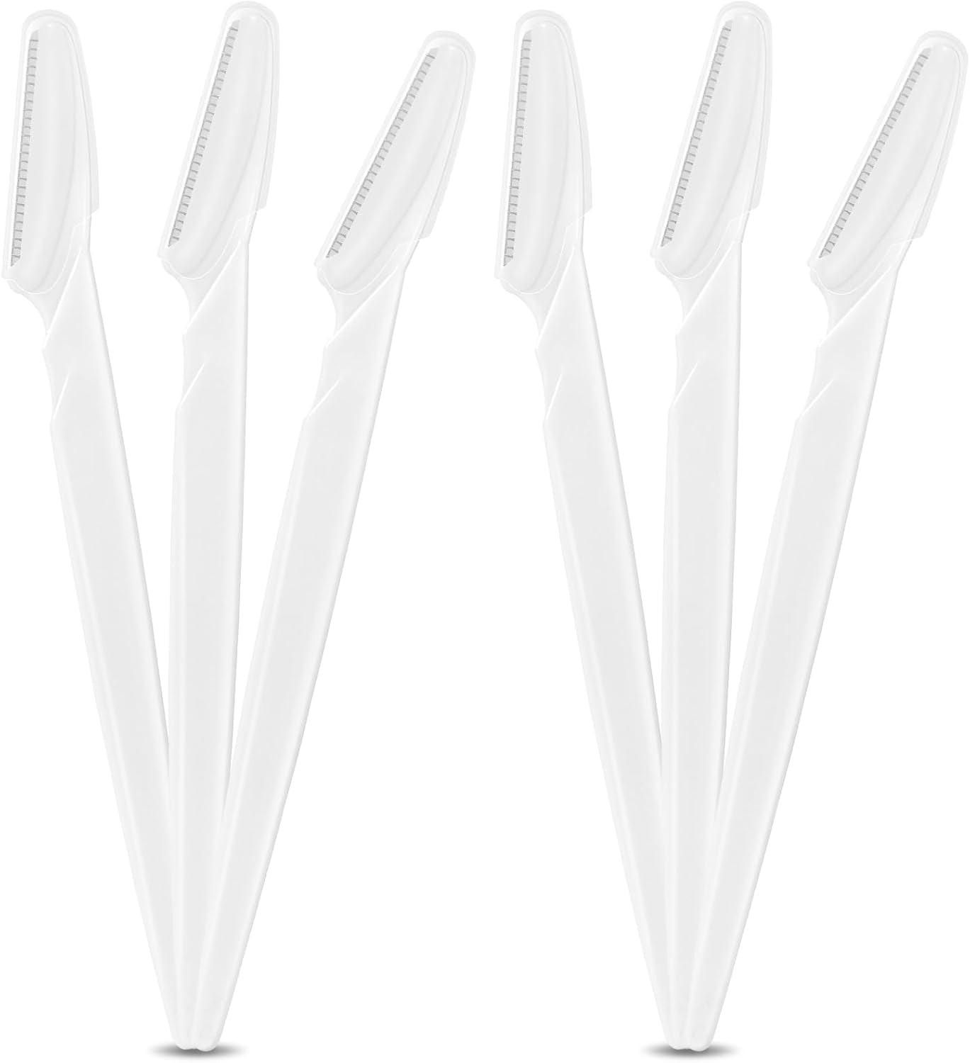 16 Pcs White Eyebrow Razor, Face Razors Multipurpose, Facial Razors for Women Men, Eyebrow Trimmers Shaver with Protective Cover, Dermaplaning Tools for Face Body Use, Facial Hair Removal Tools