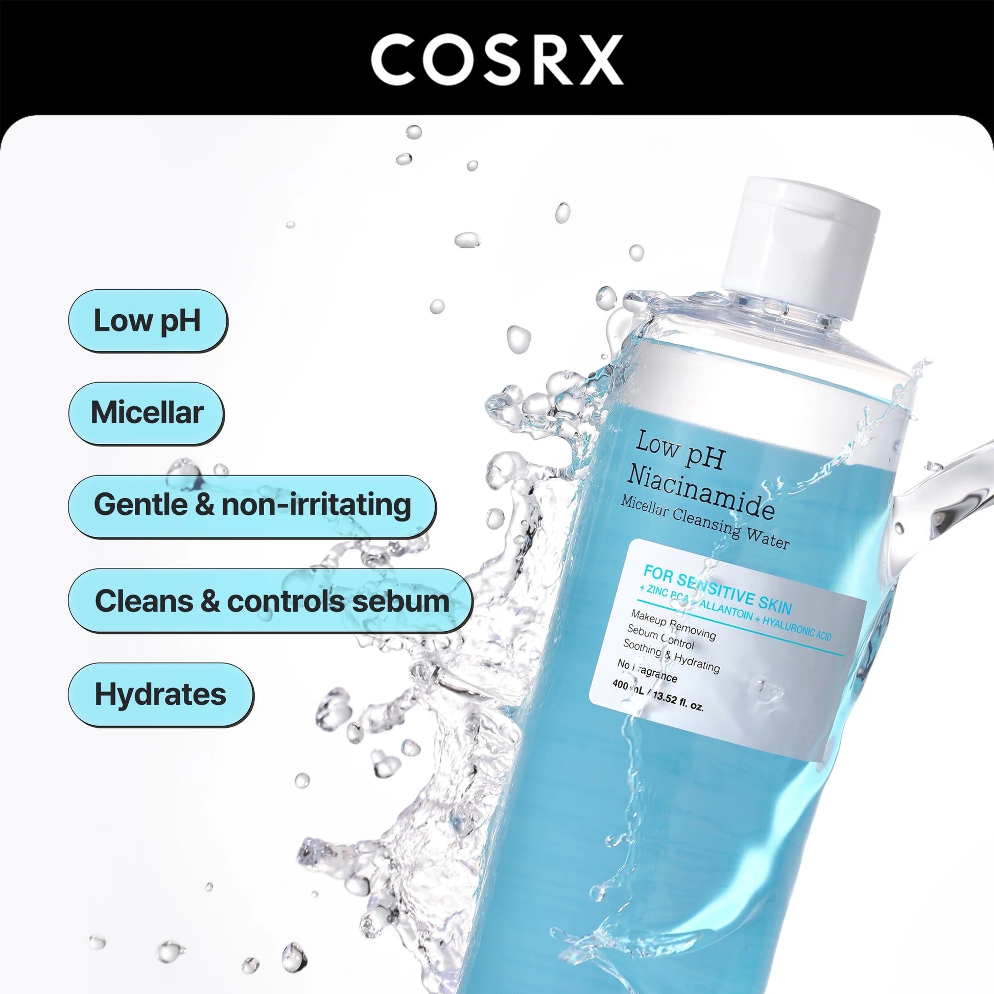 Low Ph Niacinamide Micellar Cleansing Water (13.52 Fl.Oz)
